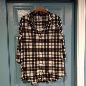4/$20 Black plaid Rue21 button down